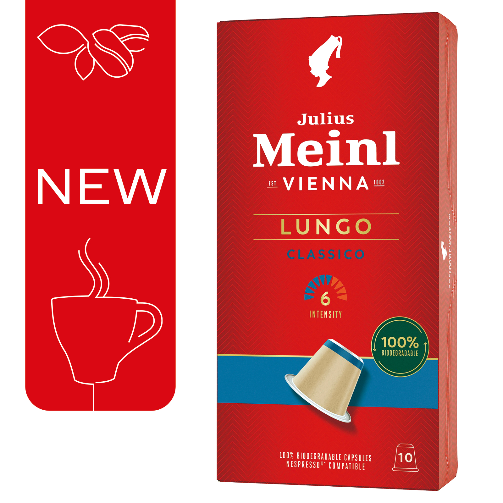 Кофе в капсулах Julius Meinl Лунго классико био Nespresso10 шт - фото 1