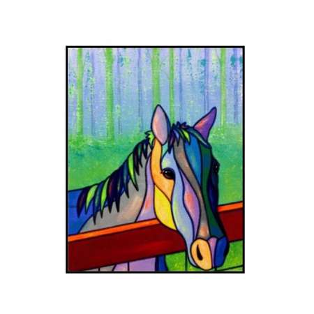 Алмазная мозаика Seichi Лошадь 15х20 см
