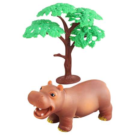 Игровой набор Mioshi Маленькие звери: Бегемот 9х5 см дерево