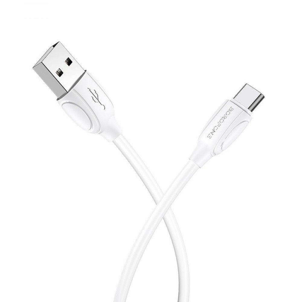 Кабель Borofone USB- Type-C /3A/ белый / 1м - фото 2