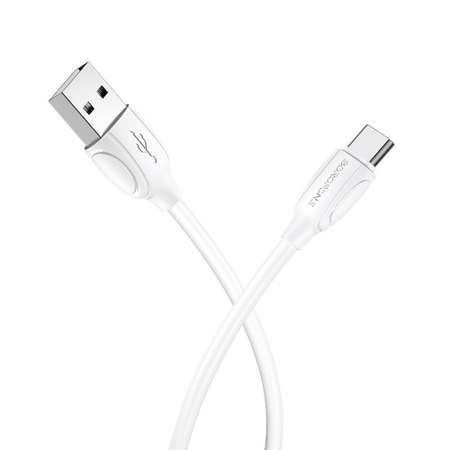 Кабель Borofone USB- Type-C /3A/ белый / 1м