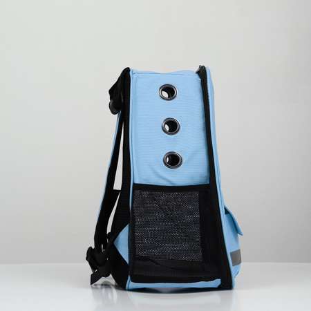 Рюкзак для переноски Пижон с окном для обзора голубой