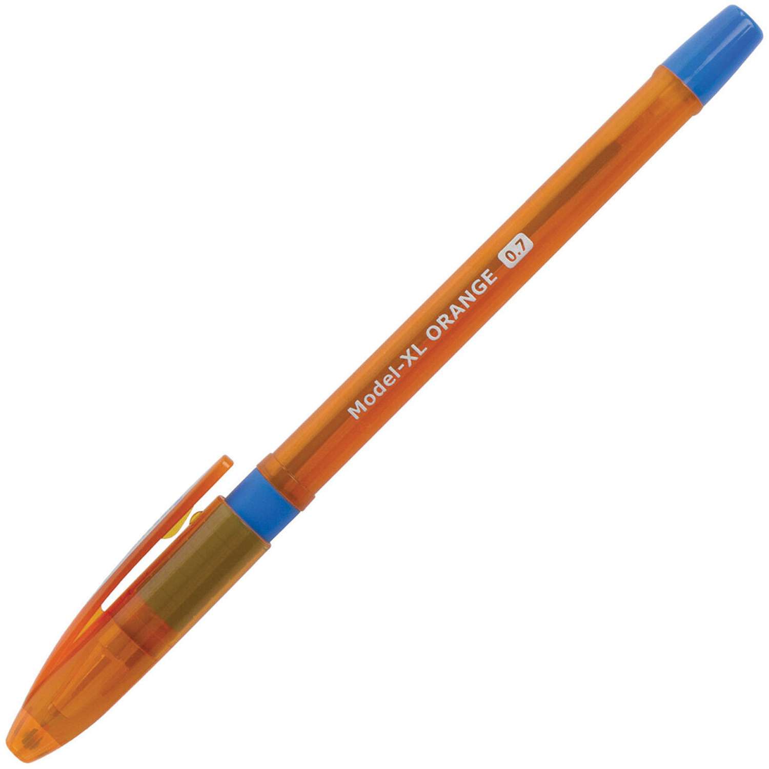 Ручка шариковая Brauberg масляная с грипом Model-Xl Orange 12шт синяя - фото 4