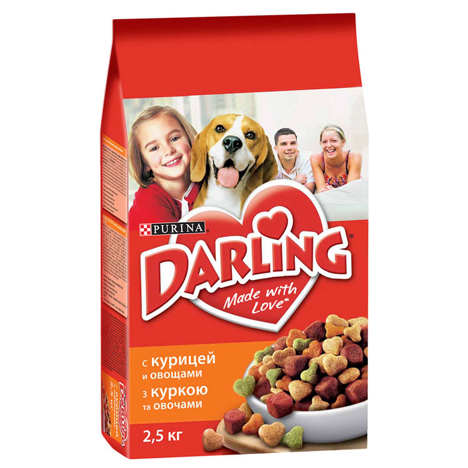 Корм для собак Darling с курицей и овощами 2.5кг - фото 1