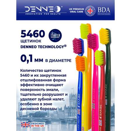 Набор зубных щеток DENNEO 5460 щетинок МЯГКАЯ зубная щетка ДЛЯ ЧУВСТВИТЕЛЬНЫХ ЗУБОВ набор 6 шт