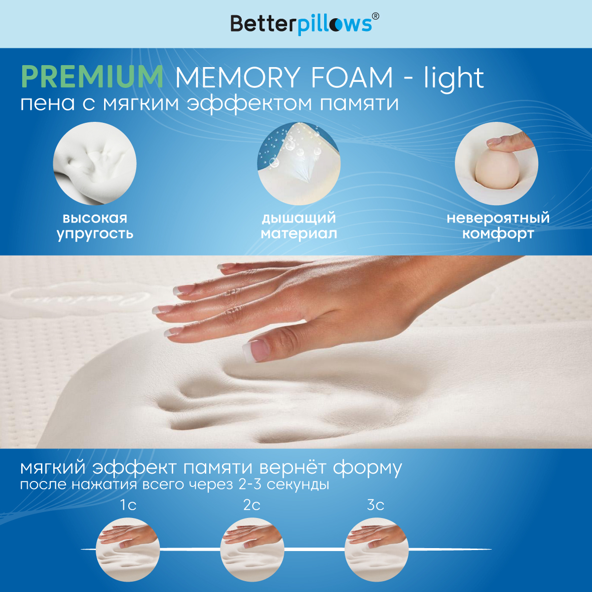 Подушка ортопедическая Betterpillows для детей и взрослых - фото 3