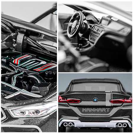 Масштабная машинка WiMi металлическая гоночная BMW M8 Gran Coupe черная