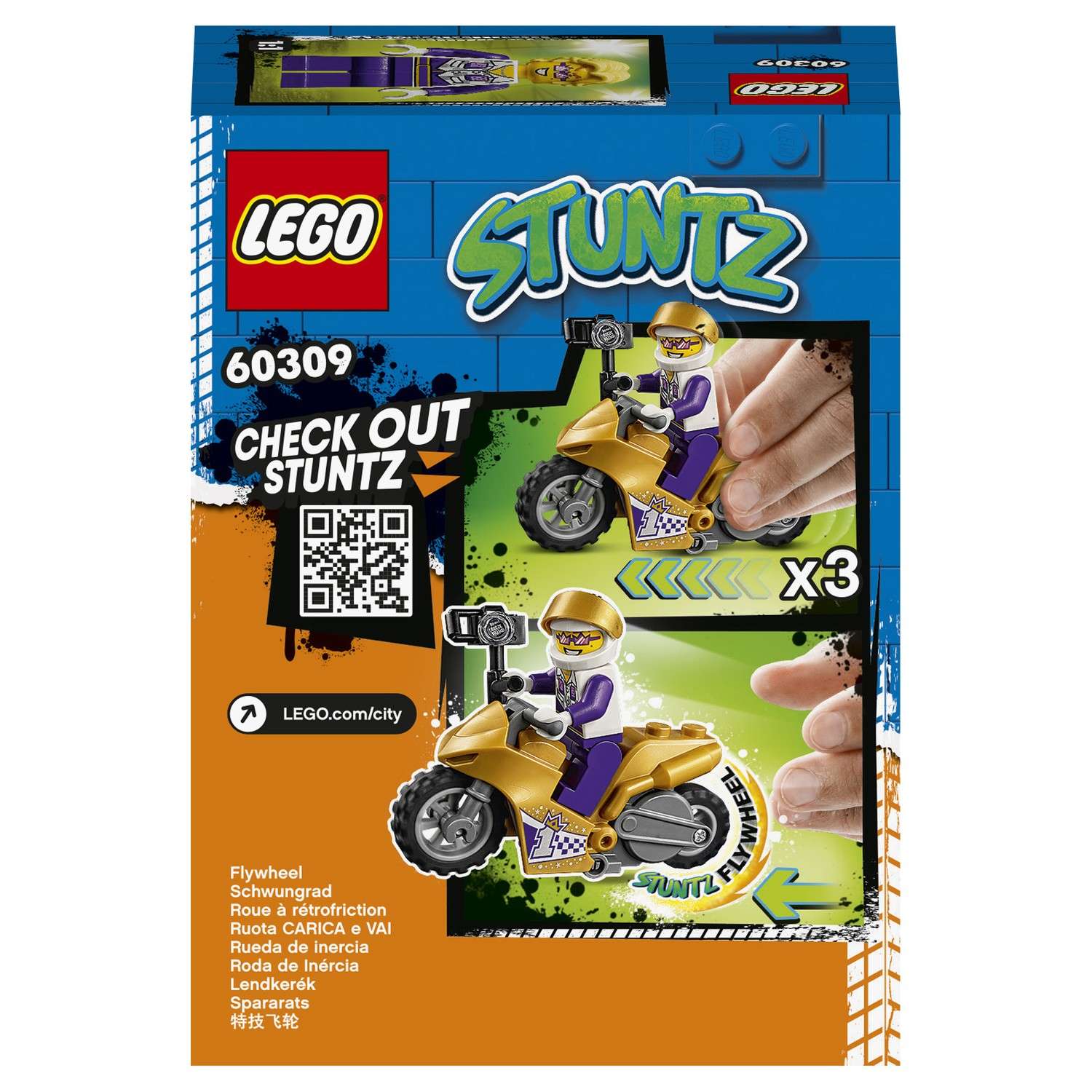 Конструктор LEGO City Трюковый мотоцикл с экшн-камерой 60309 - фото 3