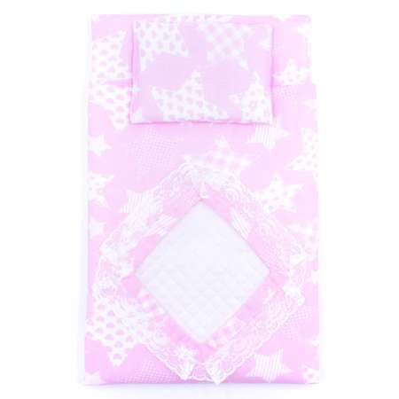 Спальный комплект Модница для пупса 43-48 см 6109 бледно-розовый