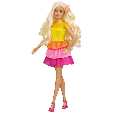 Кукла Barbie в модном наряде с аксессуарами для волос GBK24