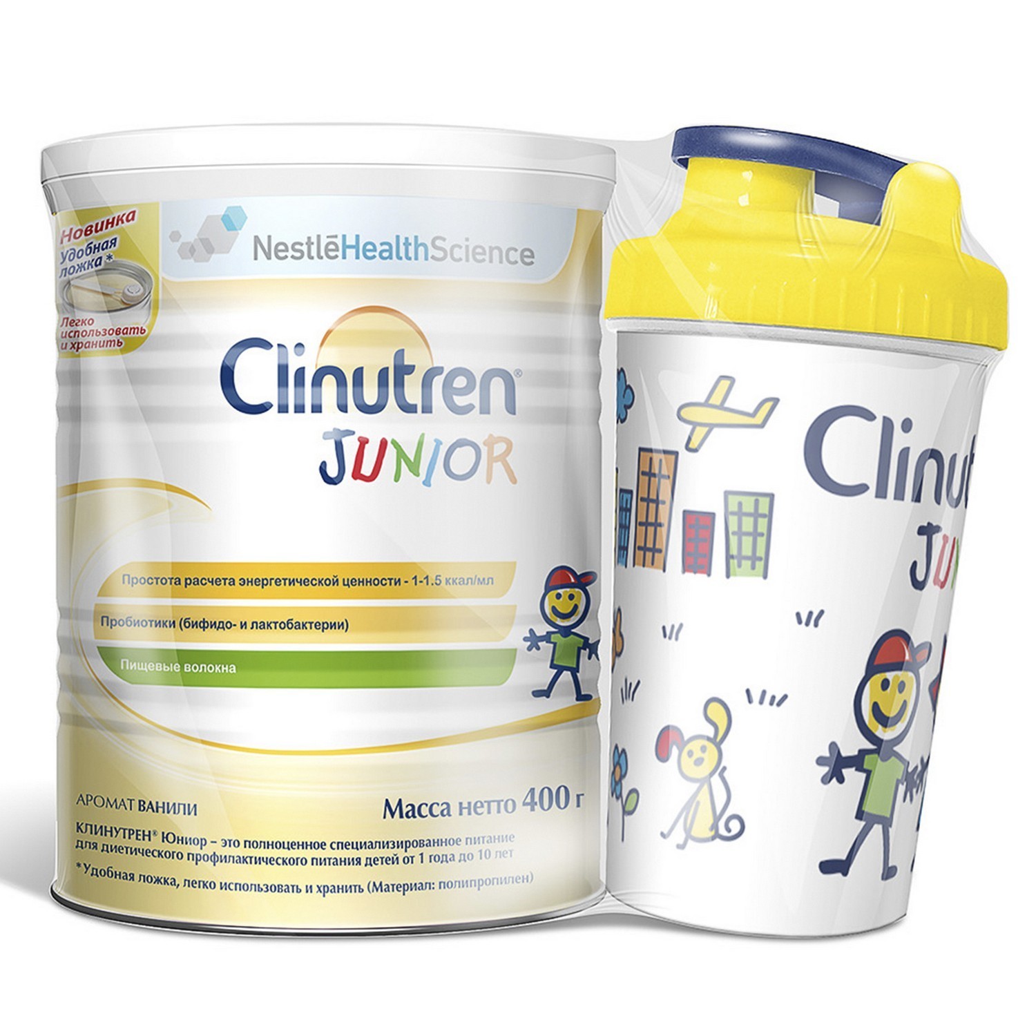 Смесь Nestle Clinutren Junior 400г с 1года+ Шейкер - фото 2