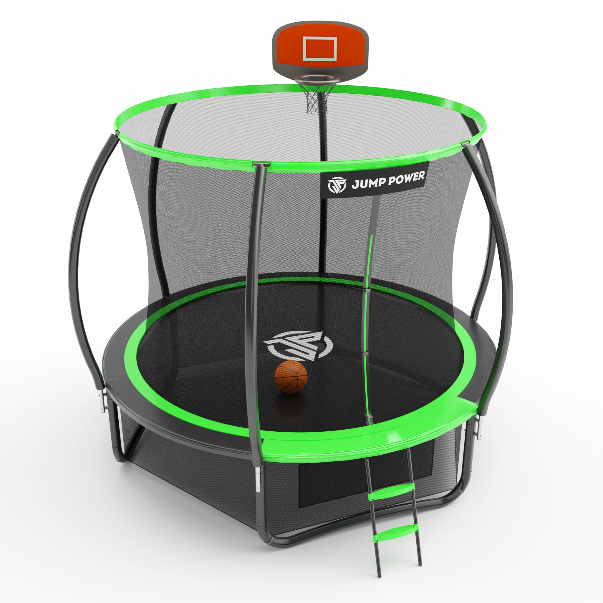 Батут Jump Power 10ft Pro Inside Basket green - фото 1