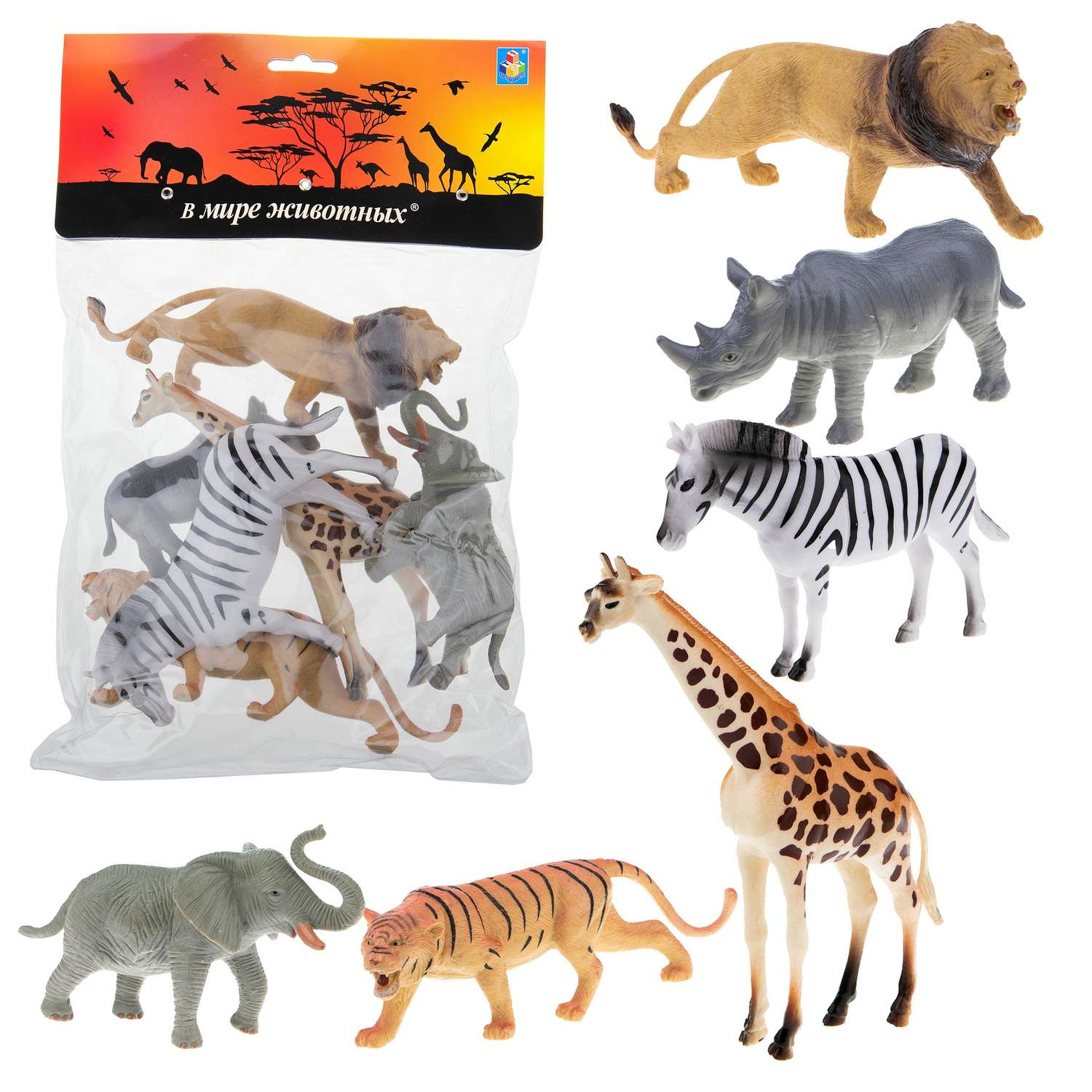 Набор игровой 1Toy В мире животных Африка 6предметов Т50465 - фото 8