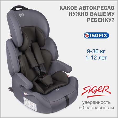 Автокресло SIGER Стар Isofix 1/2/3 (9-36 кг)