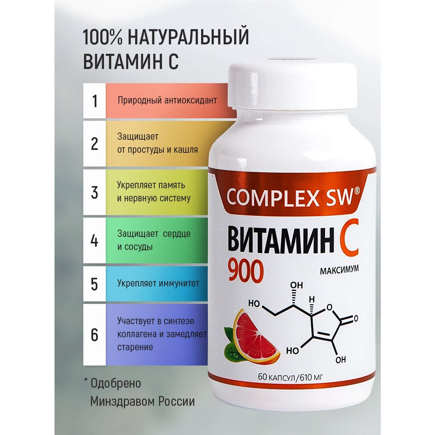 Витамин С Оптисалт 60 капсул - фото 3