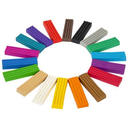 Пластилин классический Brauberg для лепки набор для детей 18 цветов