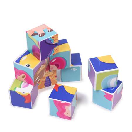 Кубики Десятое королевство BabyToys Для маленьких принцесс 9шт 3534