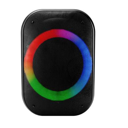 Беспроводная колонка Perfeo DISCO RING 6.5 LED FM MP3 USB microSD AUX TWS MIC 20Вт черная