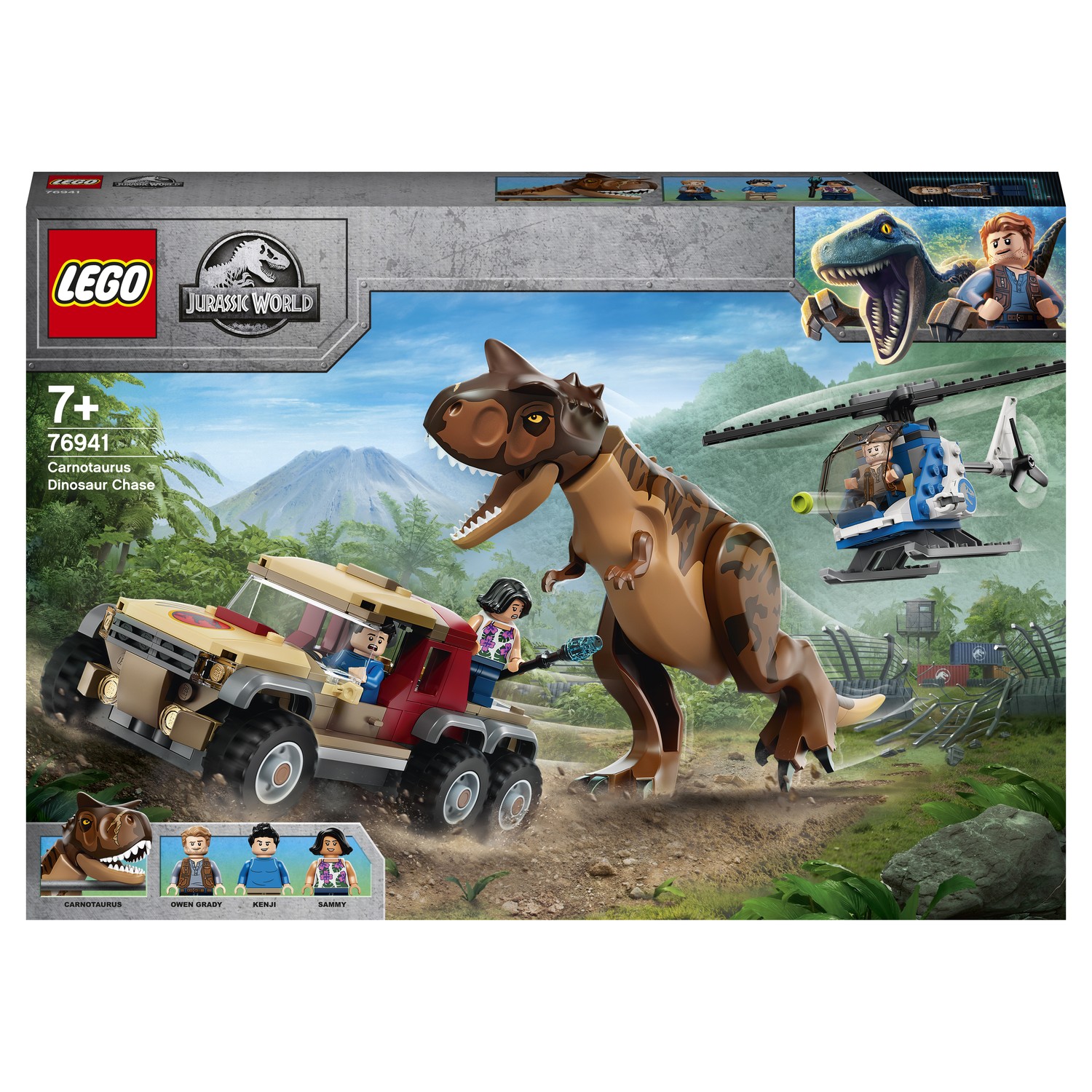 Конструктор LEGO Jurassic World Погоня за карнотавром 76941 купить по цене  3799 ₽ в интернет-магазине Детский мир