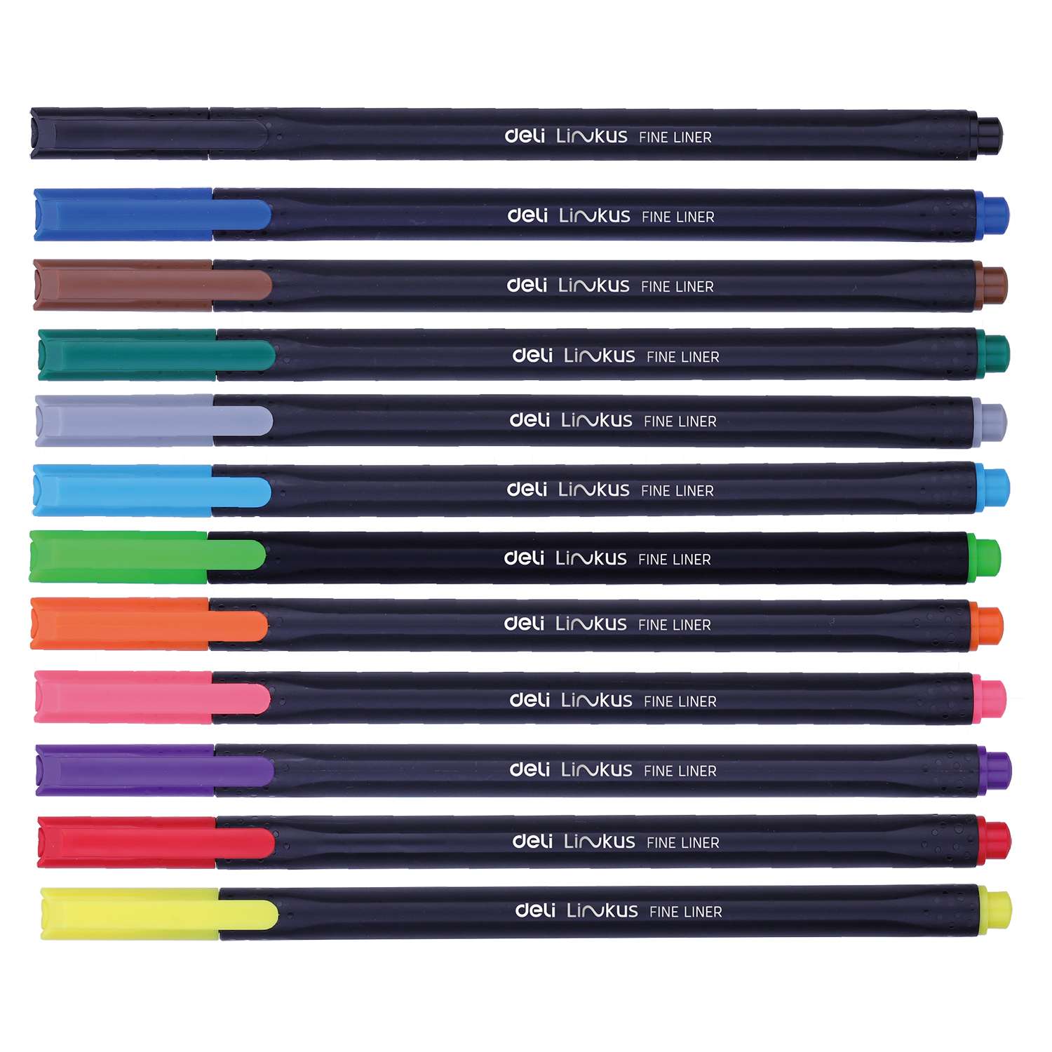 Ручки капиллярные Deli Linkus 12цветов 1204879 - фото 1