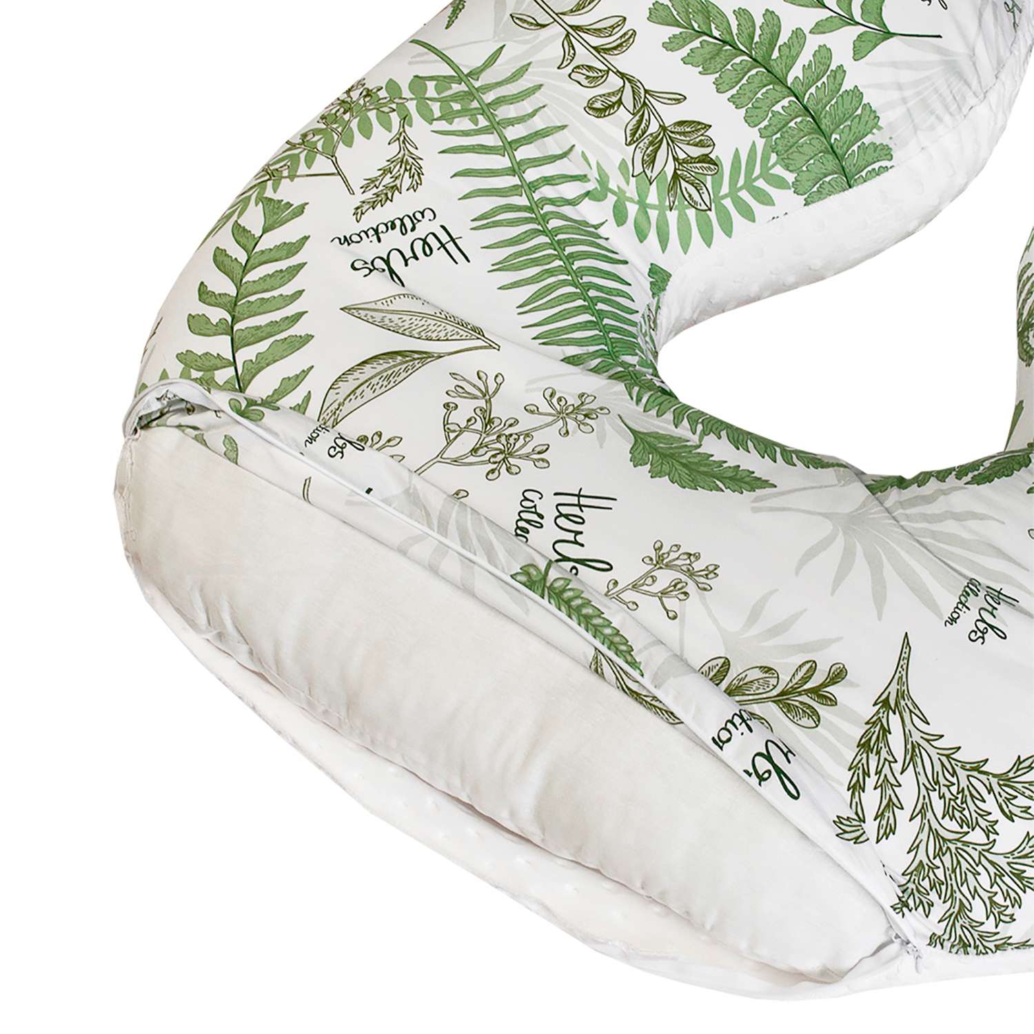 Подушка для беременных AmaroBaby анатомическая Exclusive Soft Collection 340х72 см папоротники - фото 6