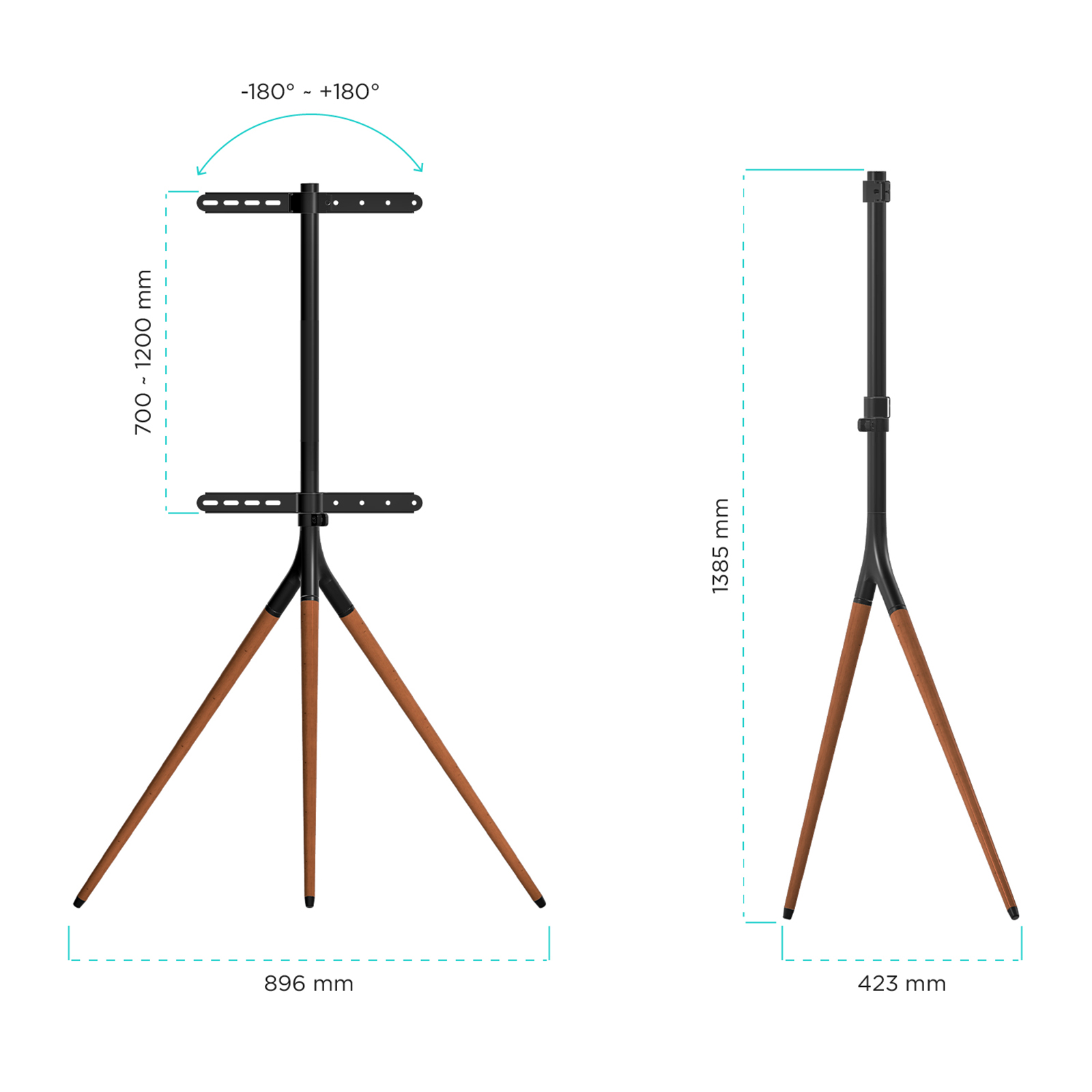 Стойка ONKRON TS1220 для телевизора 32-65 черная - фото 4