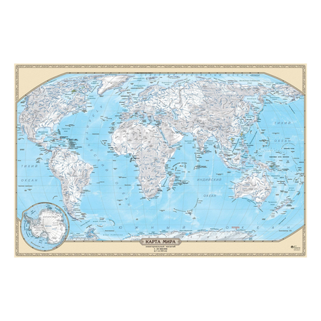 Карта-пазл георафический АГТ Геоцентр Страны мира 169 деталей 60х90 см