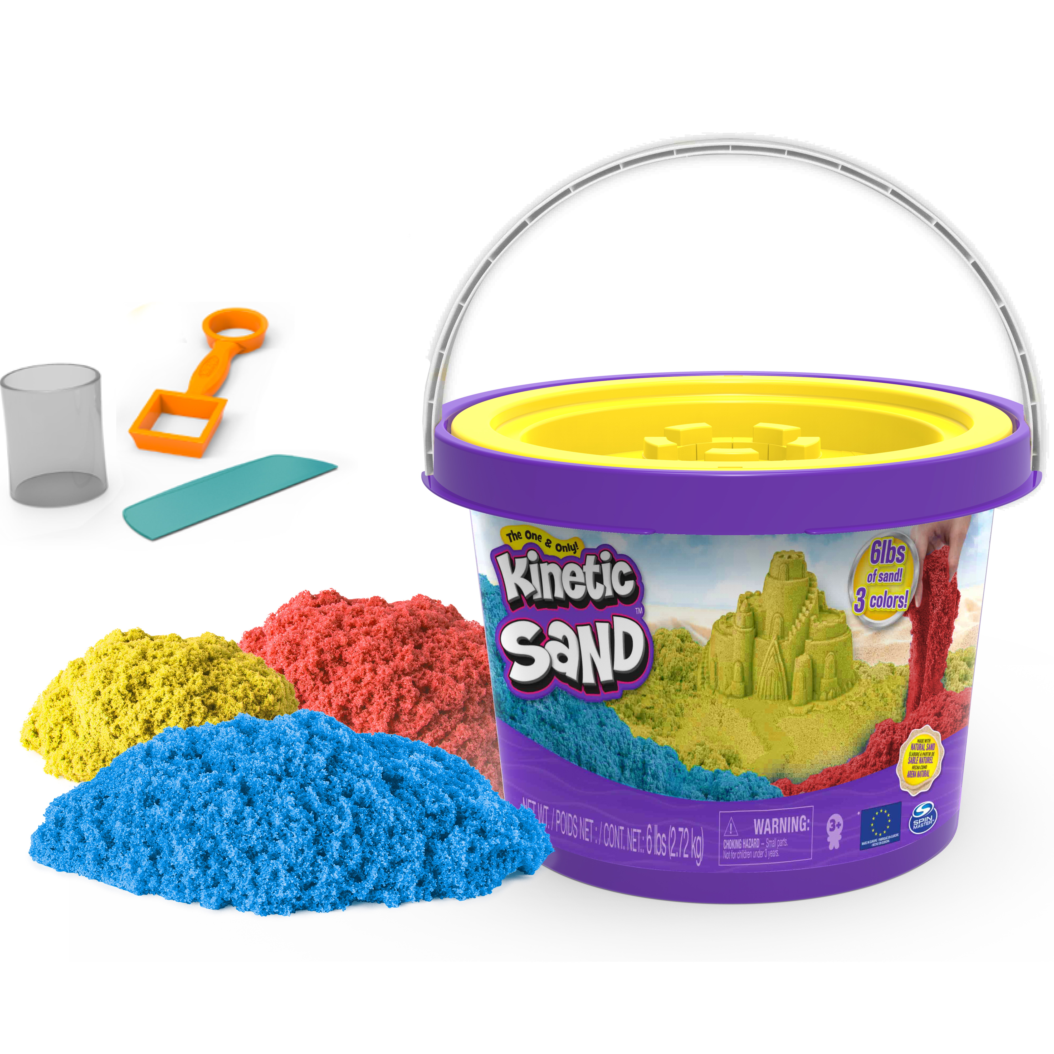 Набор для лепки Kinetic Sand Ведерко с инструментами 6058787 - фото 1