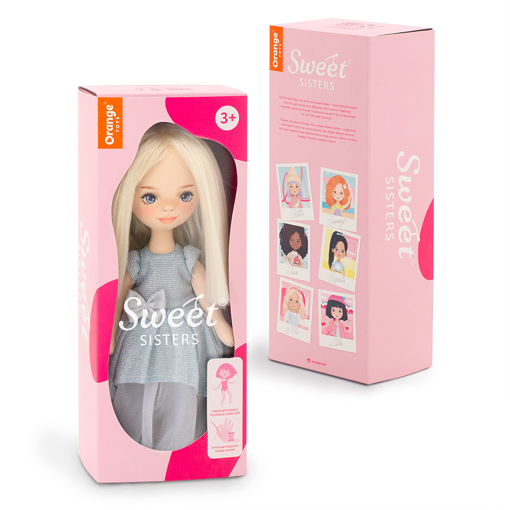 Кукла Orange Toys Sweet Sisters Mia в голубом платье 32 см Серия Вечерний шик SS01-01 - фото 2