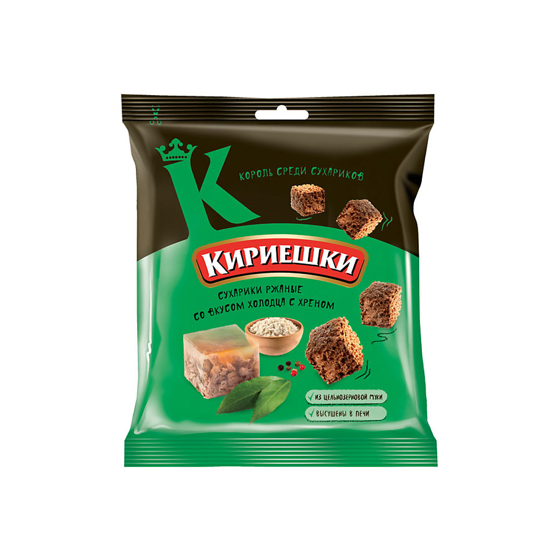 Сухарики KDV со вкусом холодца с хреном 40 г 22 шт - фото 1
