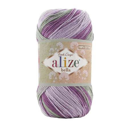 Пряжа Alize мягкая приятная к телу Bella Batik 100 100 гр 360 м 100% хлопок 5 мотков 4149 секционный