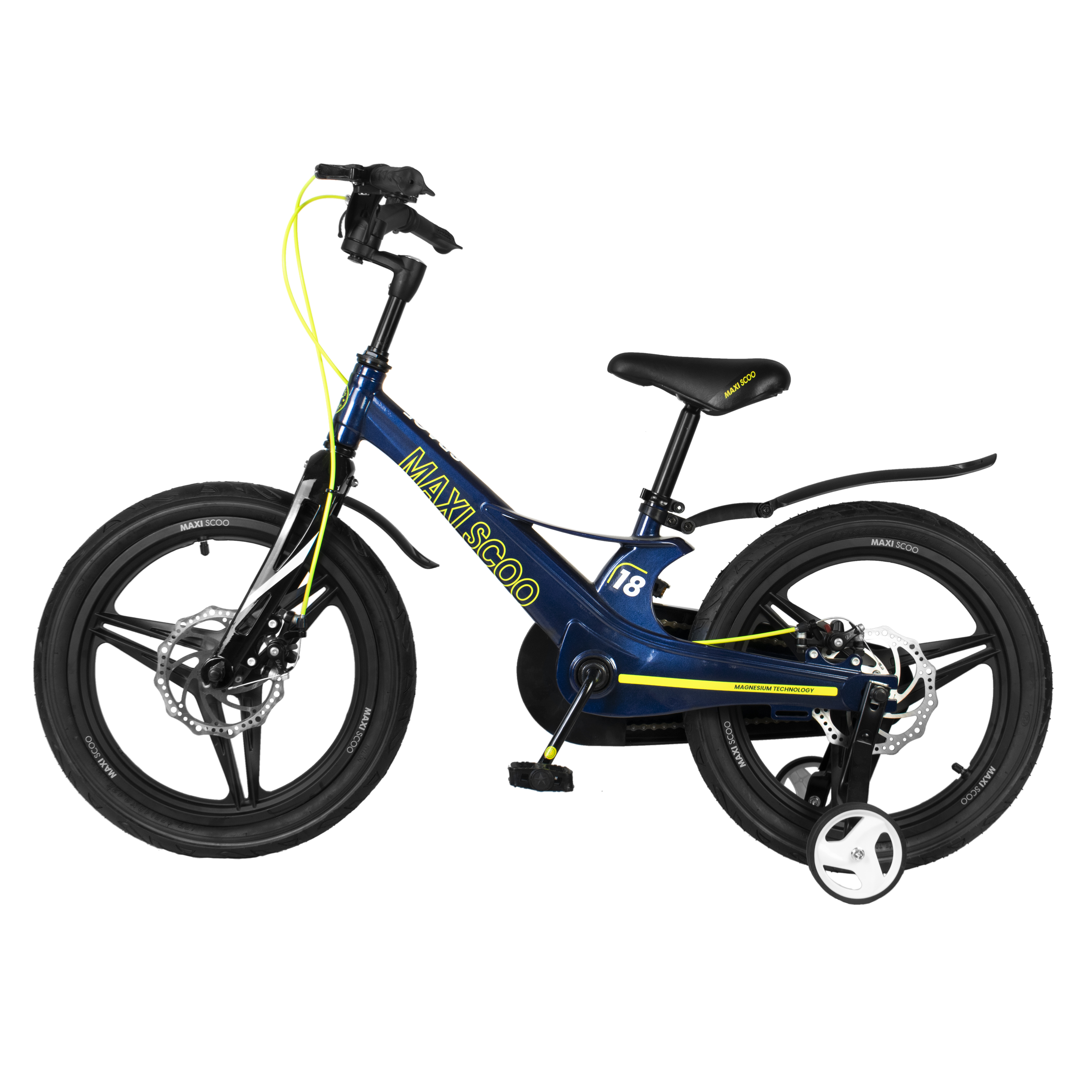 Детский двухколесный велосипед Maxiscoo Space делюкс 18 синий - фото 3