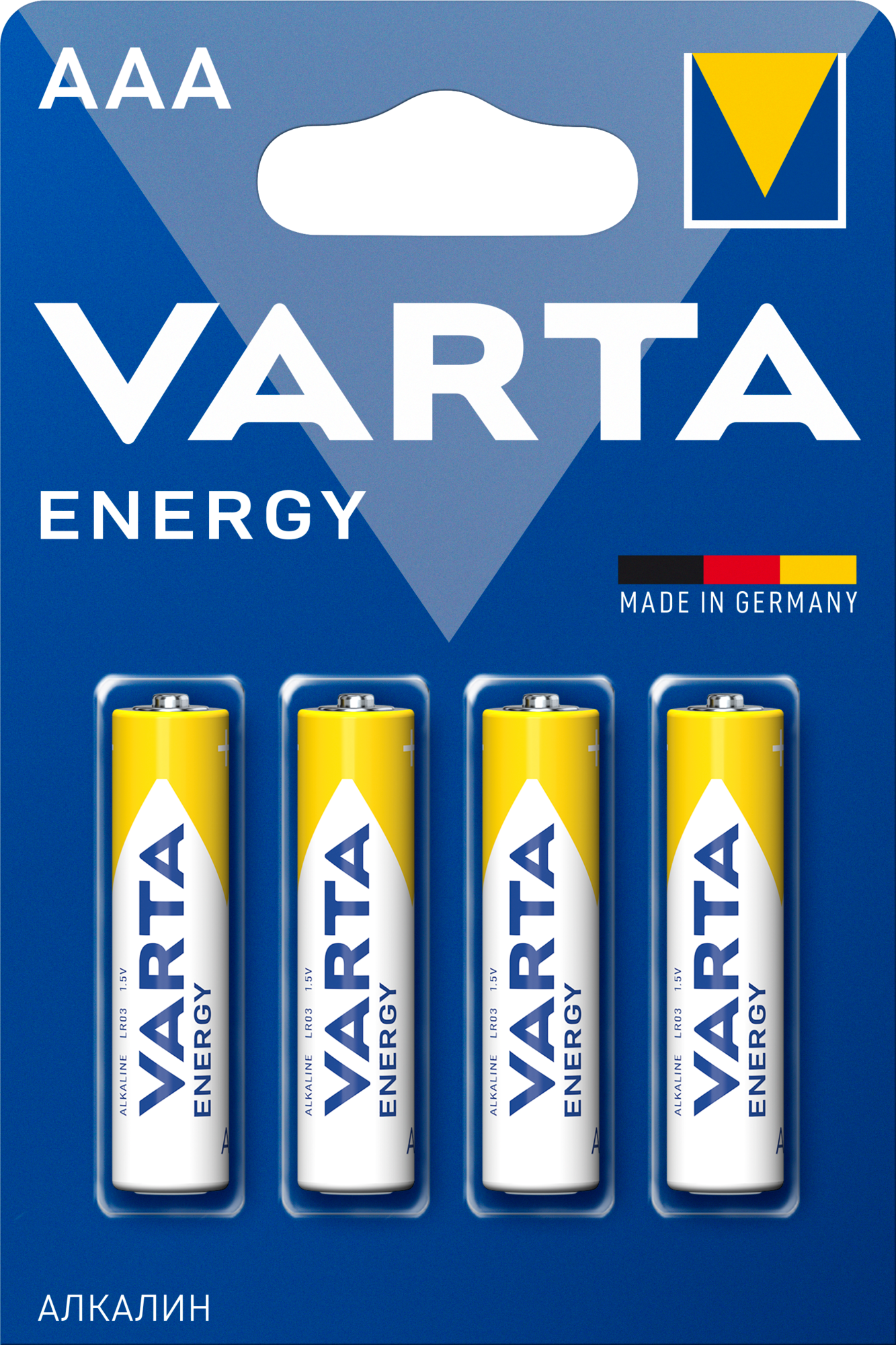 Батарейки AAA Varta ENERGY LR03 AAA BL4 Alkaline 1.5V (4103) - фото 1