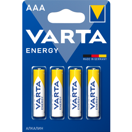 Батарейки AAA Varta ENERGY LR03 AAA BL4 Alkaline 1.5V (4103)