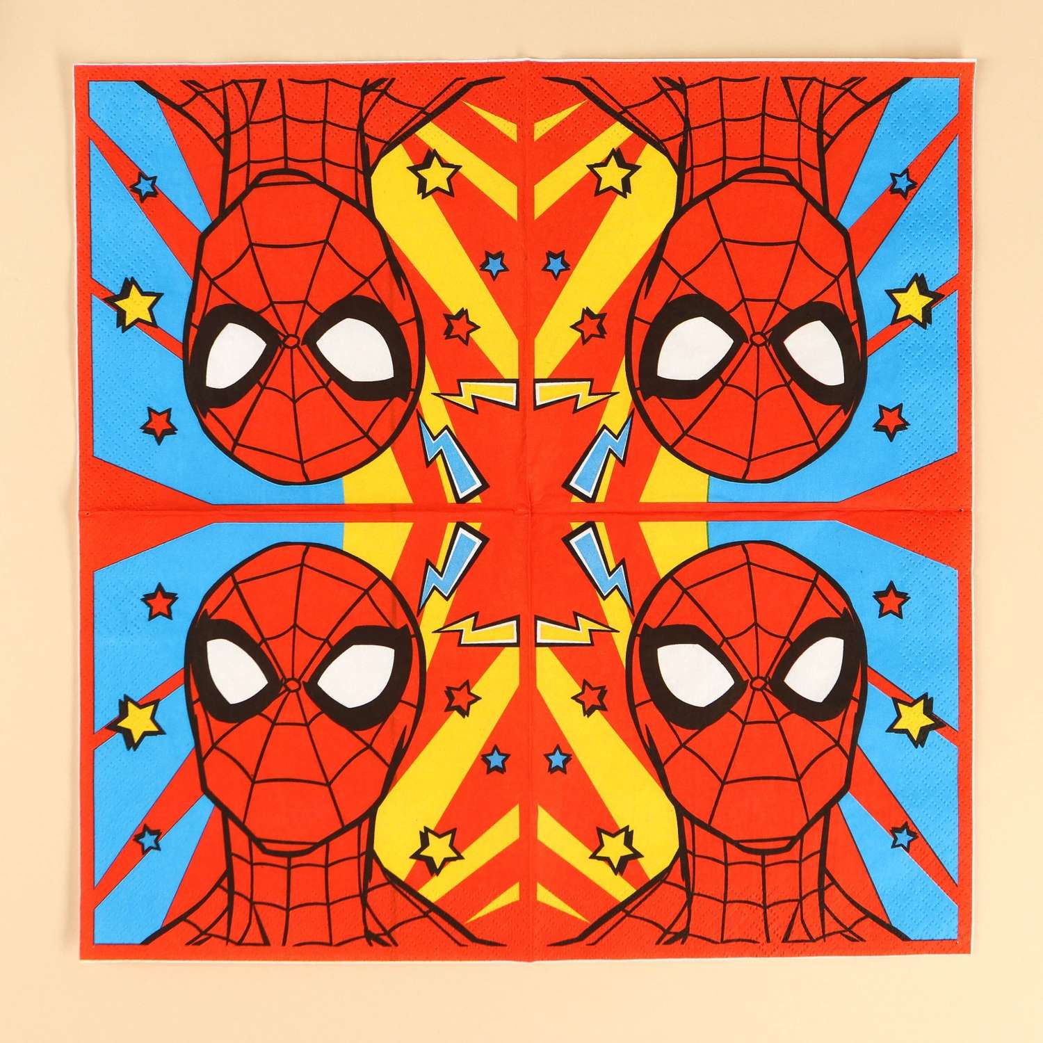 Салфетки MARVEL бумажные Человек-паук 33х33 см 20 шт. 3-х слойные - фото 6