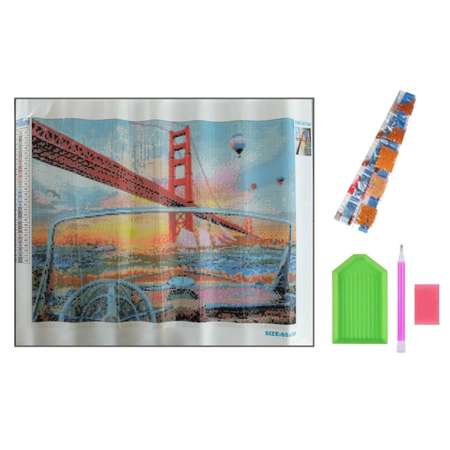 Алмазная мозаика Seichi Бруклинский мост 50х65 см