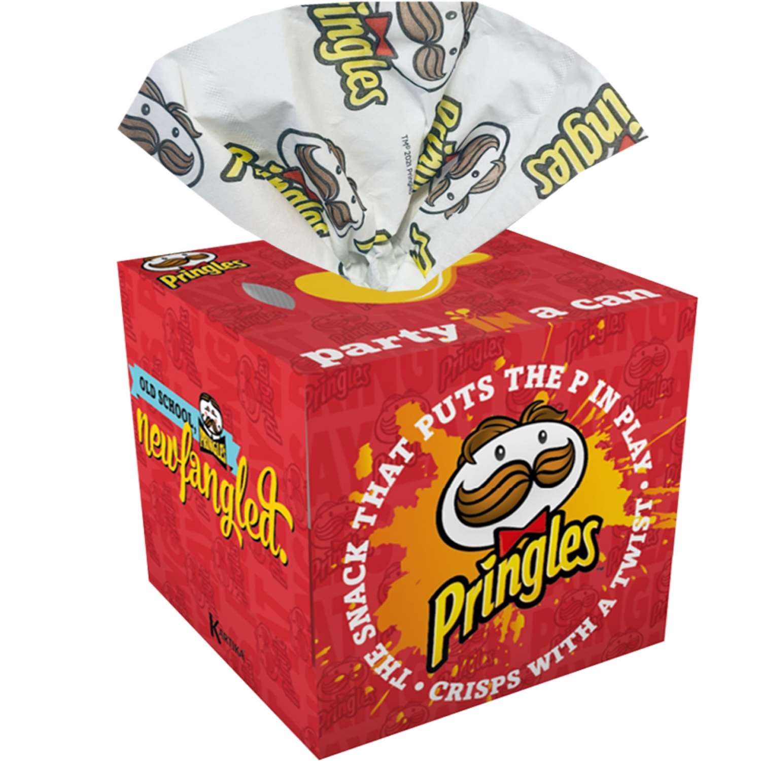 Салфетки бумажные выдергушки World cart Pringles с рисунком 3 слоя 56 штук в упаковке - фото 1