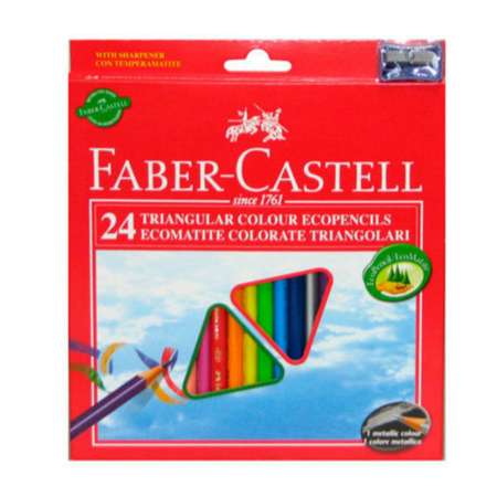 Карандаши цветные Faber Castell Eco с точилкой 24шт 120524
