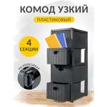 Комод elfplast Elegance mini графитовый 38.5х29х80.5 см