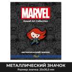 Значок металлический PrioritY фигурный Marvel Черная Вдова