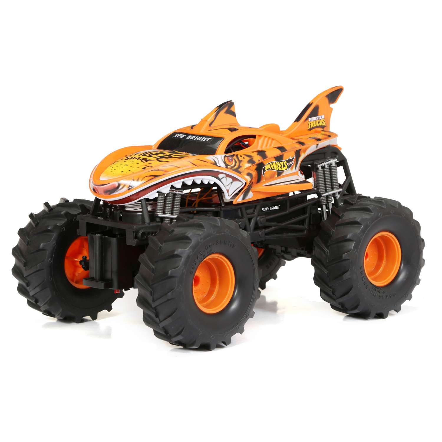 Машина Hot Wheels РУ 1:14 Tiger Shark Monster Truck Оранжевая 61460U - фото 1