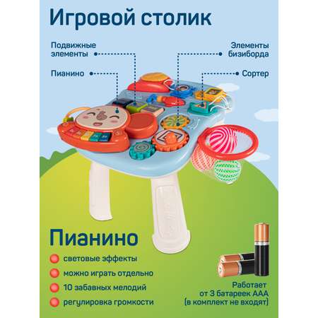 Ходунки каталка Smart Baby Музыкальный бизиборд 6 в 1