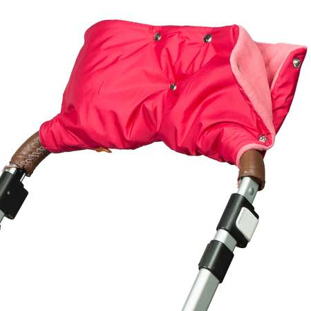Муфта для коляски Чудо-чадо флисовая на кнопках вишневая