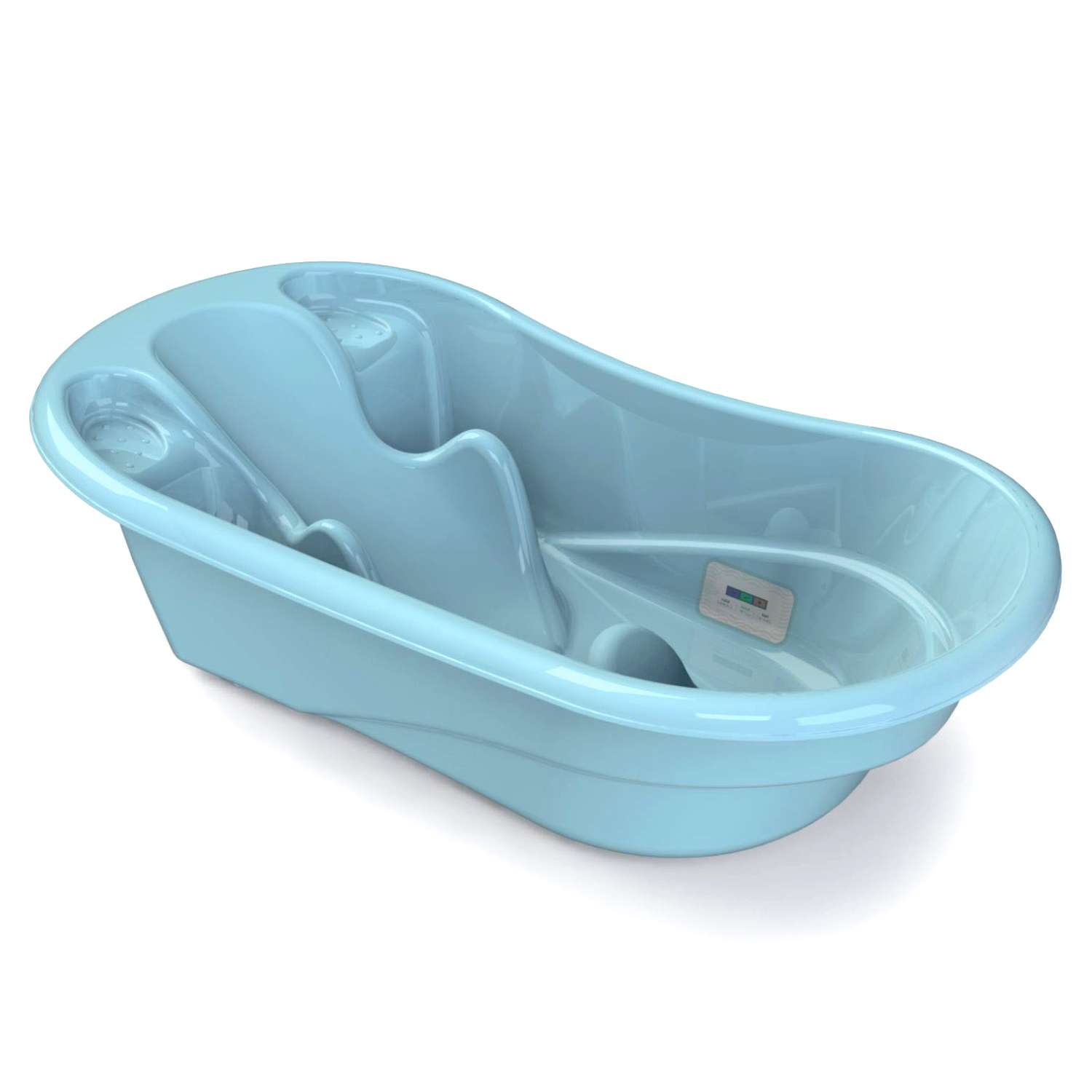 Ванночка для купания KidWick Лайнер с термометром Голубой-Темно-голубой - фото 1