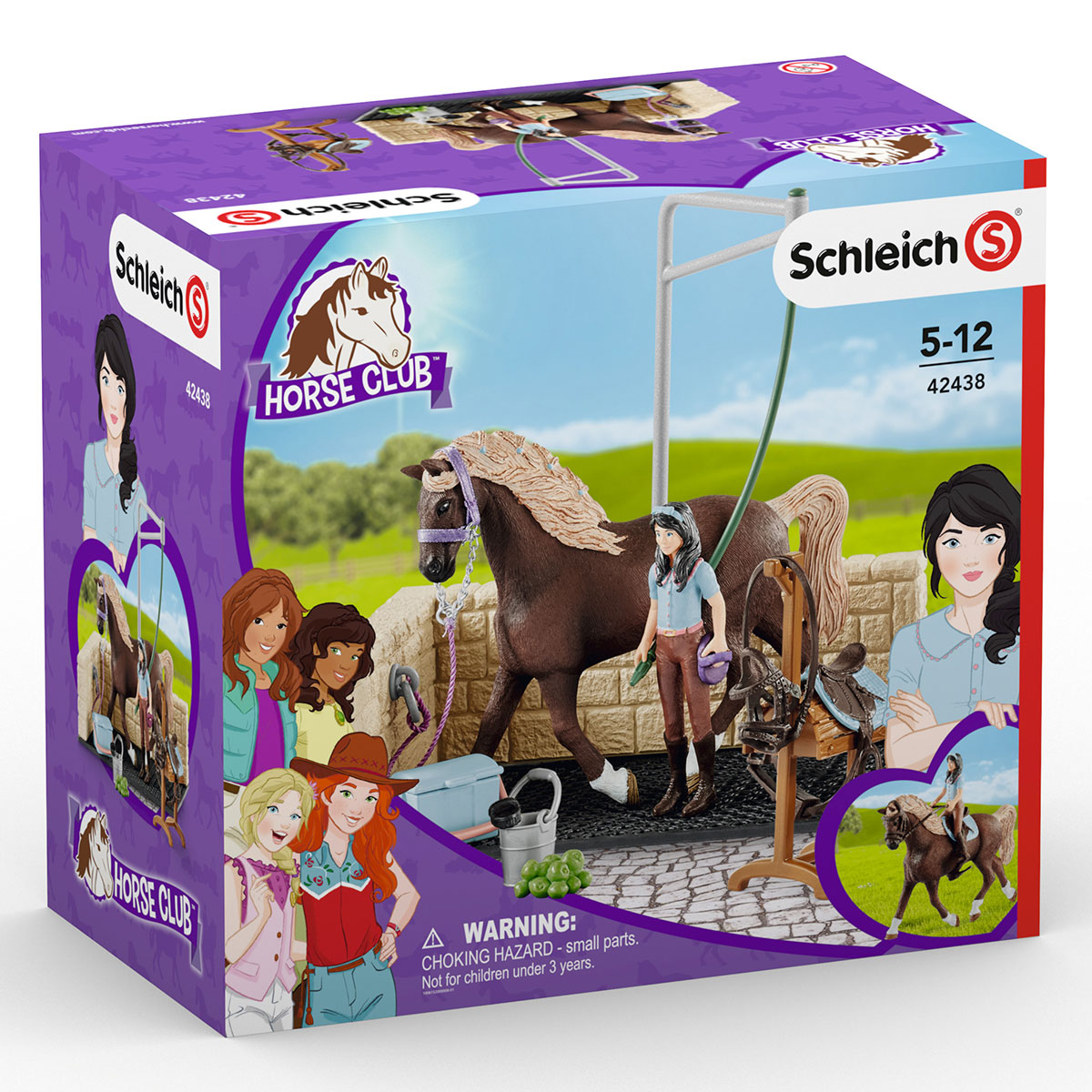 Фигурка SCHLEICH мойка для лошадей с Эмили и Луной - фото 1