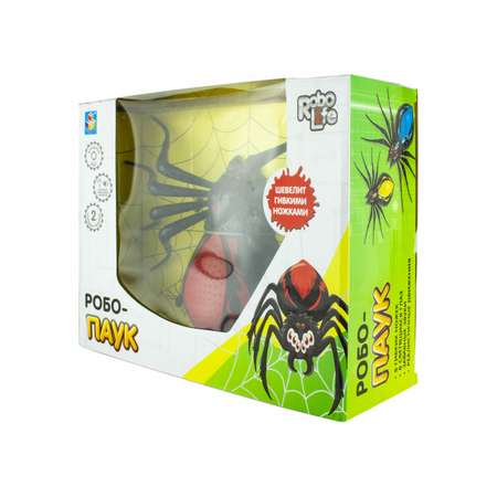 Интерактивная игрушка Robo Life Робо-паук черно-желтый со звуковыми световыми и эффектами движения