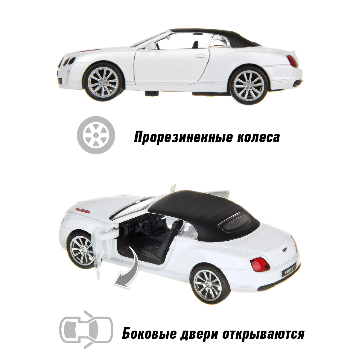 Автомобиль HOFFMANN Bentley Continental Supersports 1:43 инерционный 122229 - фото 3