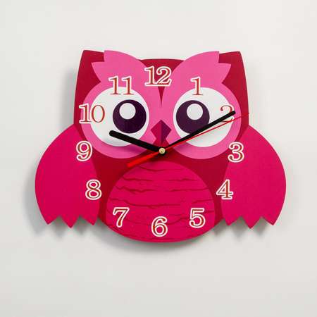 Часы настенные Соломон «Розовая сова» 24 х 24 см