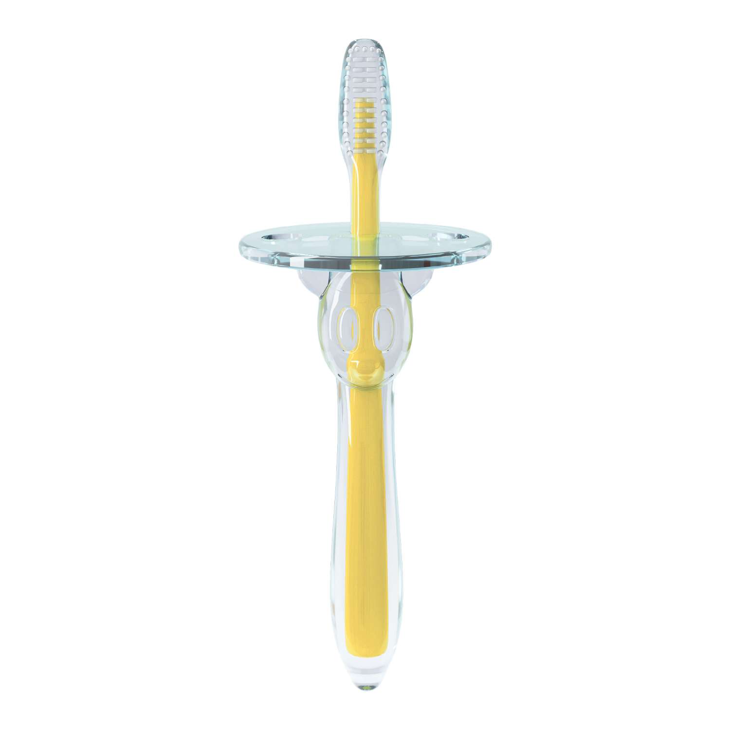 Прорезыватель грызунок детский KUNDER зубная щетка массажер для десен силиконовый для новорожденных желтый - фото 11