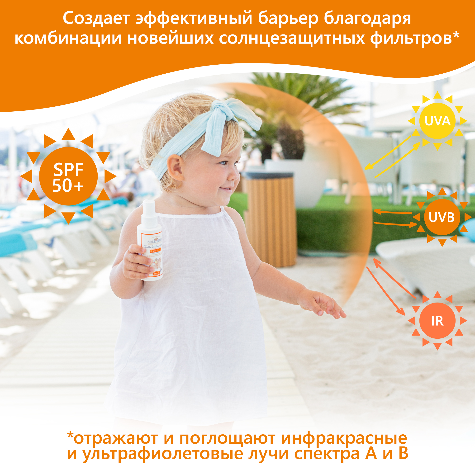 Молочко-спрей Helan органическое от солнца SPF 50+ 100мл Sole Bimbi - фото 3